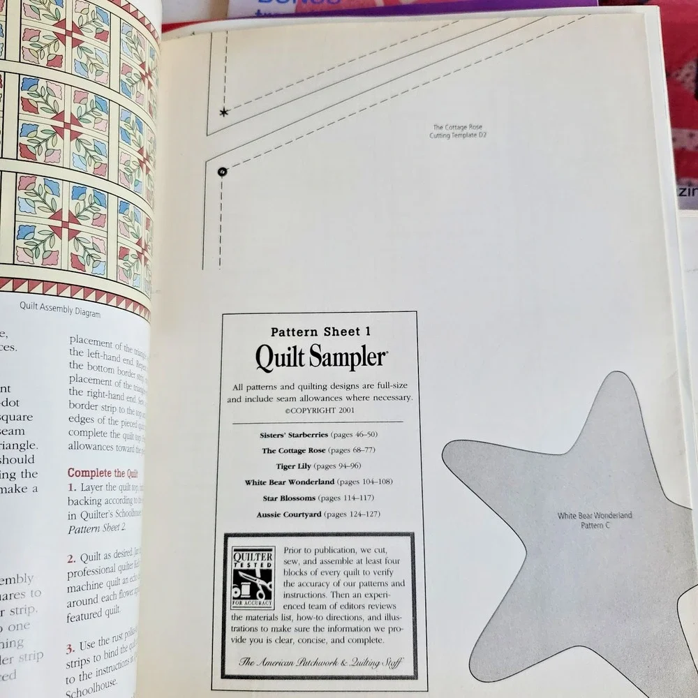 Lot of 12 American Patchwork And Quilting Magazines Quilt Sampler w patterns VTG